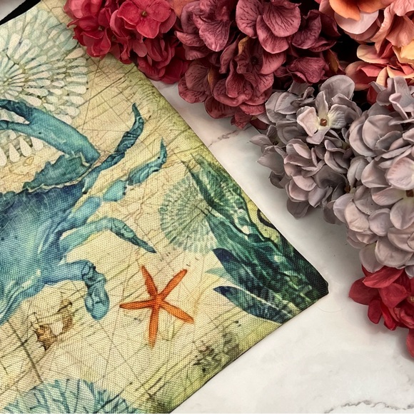 Eco-Friendly Nautical Blue Crab Folding Tote Bag - Picture 11 of 15